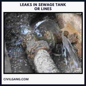 Leaks in Sewage Tank or Lines