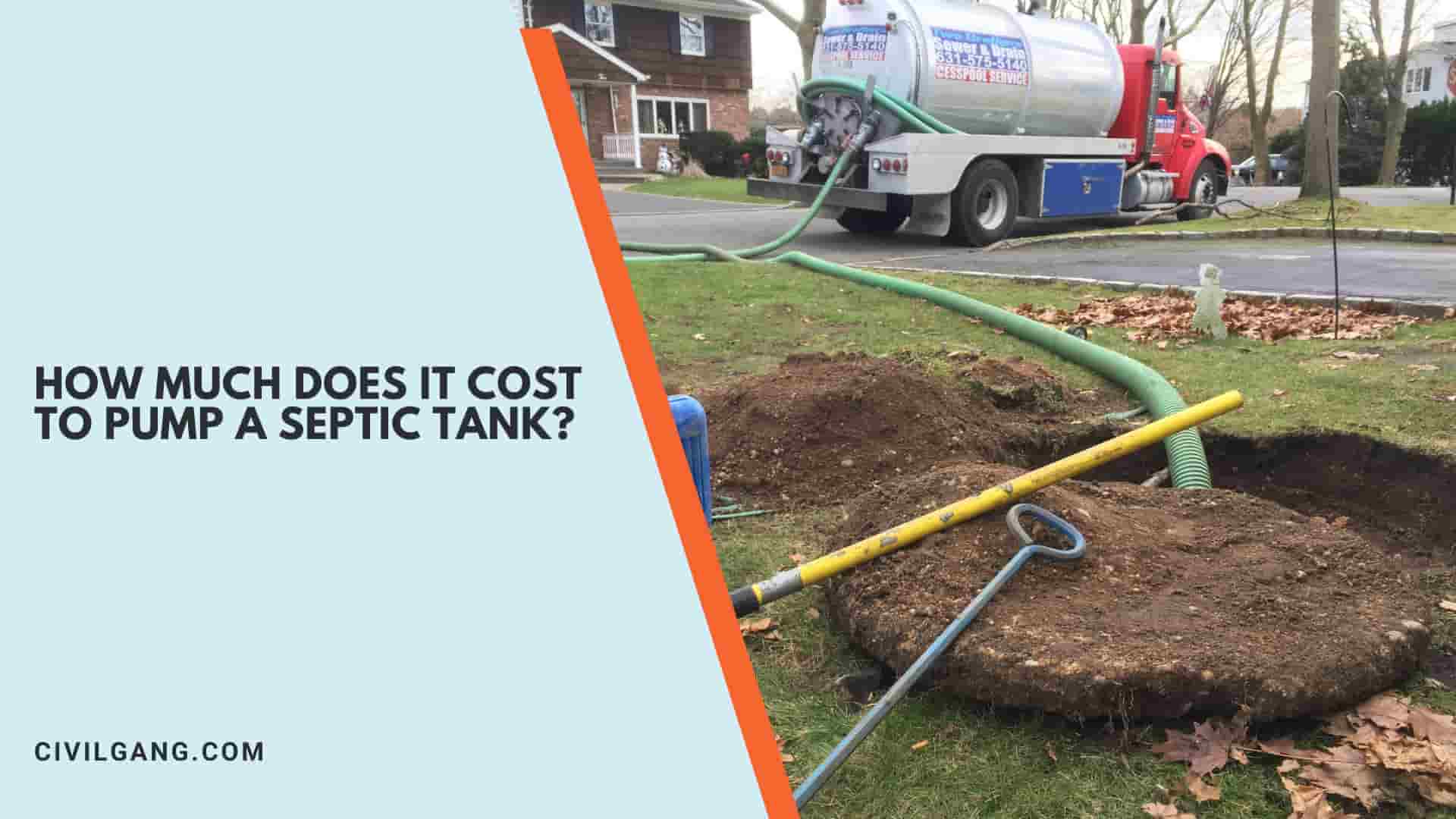 How Much Does It Cost to Pump a Septic Tank