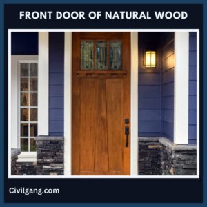 12. Front Door of Natural Wood