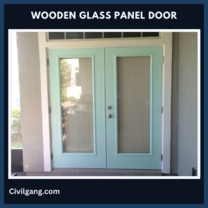 18. Wooden glass panel door