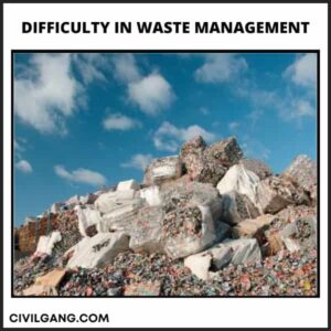 Difficulty in Waste Management