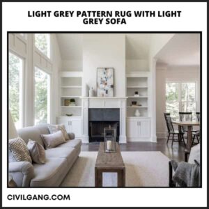 Light Grey Pattern Rug with Light Grey Sofa