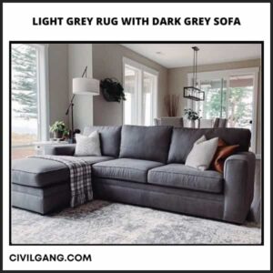 Light Grey Rug with Dark Grey Sofa