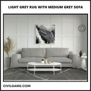 Light Grey Rug with Medium Grey Sofa