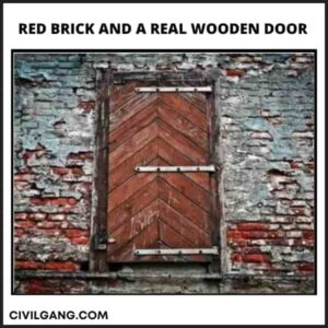Red Brick and a Real Wooden Door