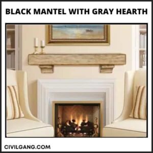 Black Mantel With Gray Hearth
