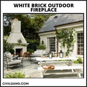 White Brick Outdoor Fireplace