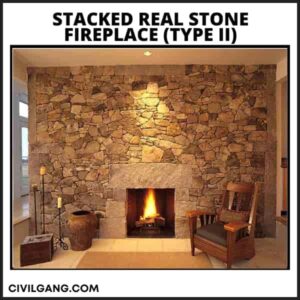 Stacked Real Stone Fireplace (Type II)