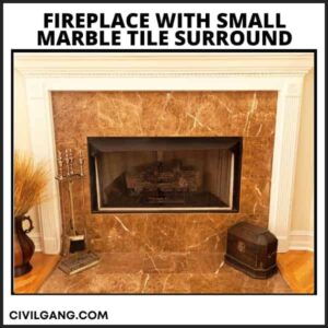 Marble Tile Fireplace Surround With Cast Concrete