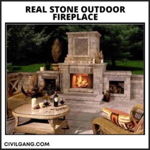 Real Stone Outdoor Fireplace