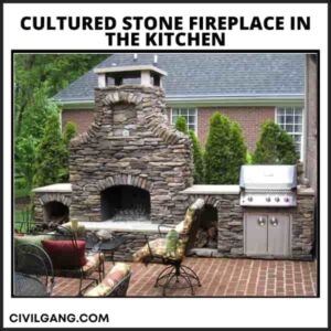 Cultured Stone Fireplace In The Kitchen