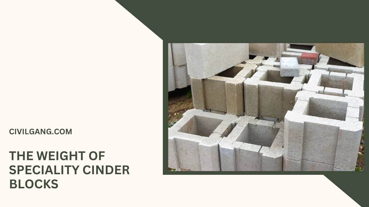 The Weight of Speciality Cinder Blocks