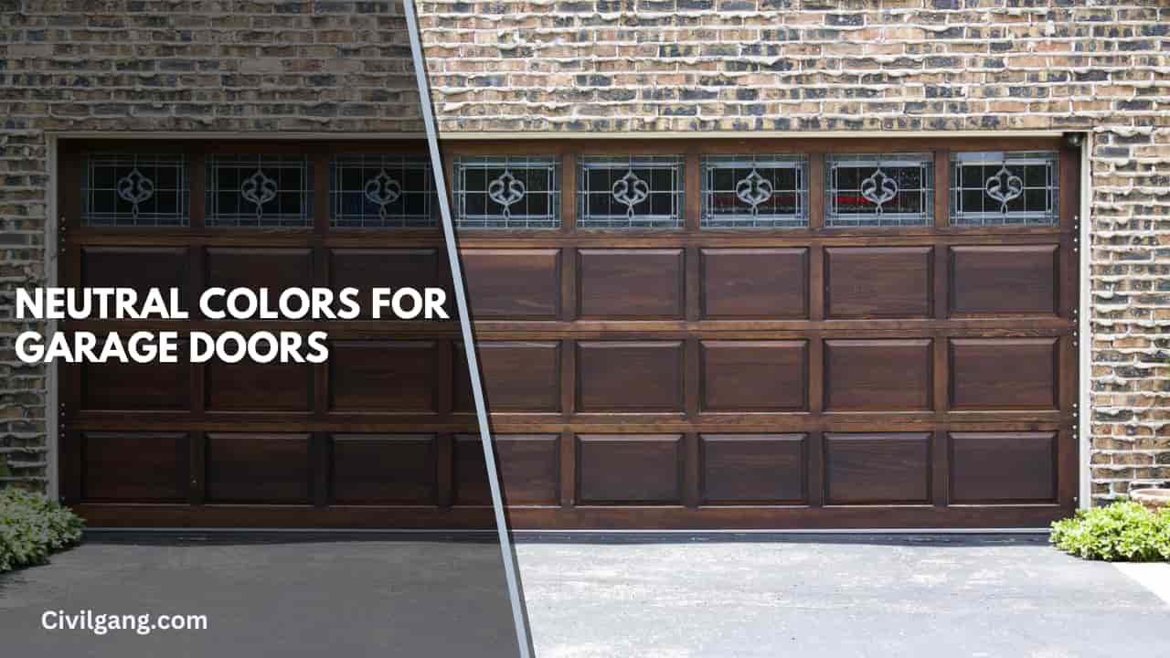 Neutral Colors for Garage Doors