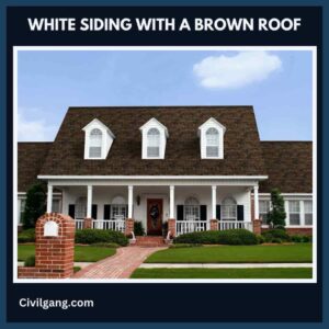White Siding With A Brown Roof