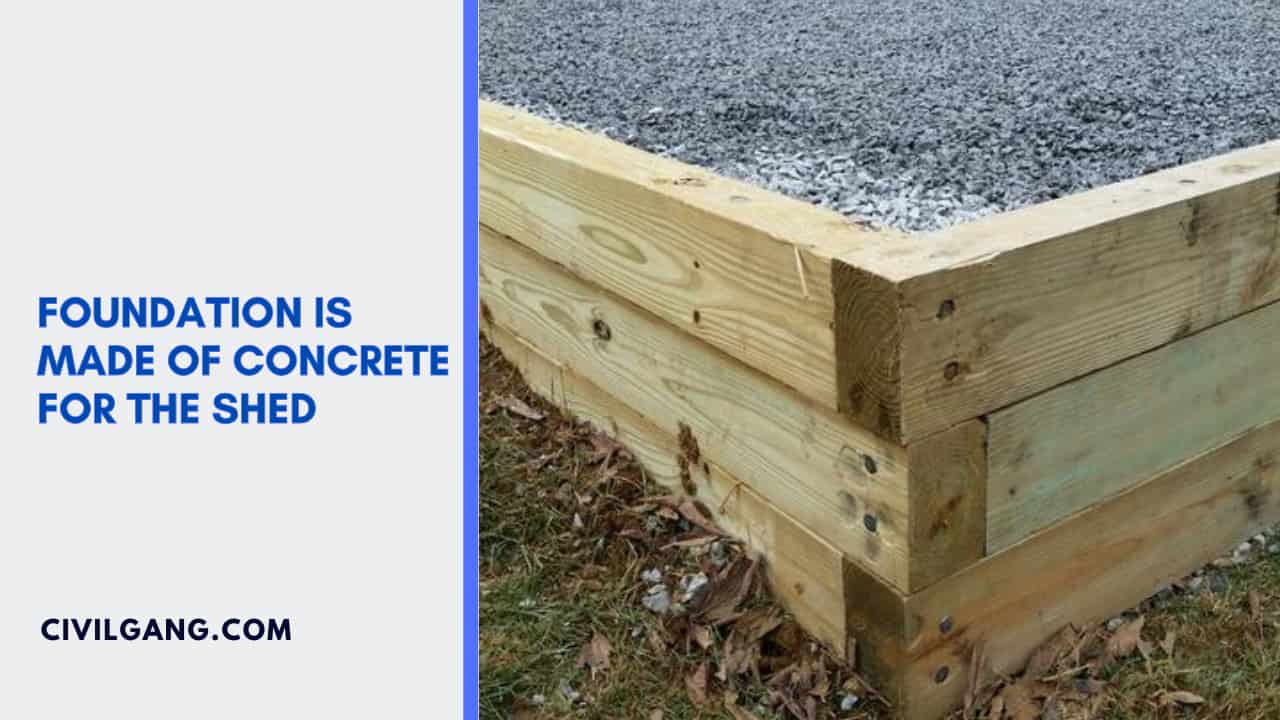Foundation Is Made of Concrete for the Shed