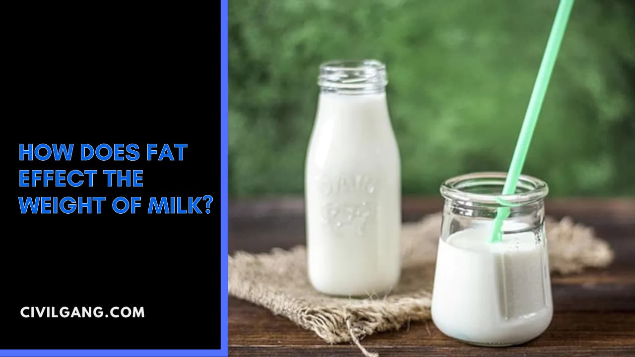 How Does Fat Effect The Weight Of Milk?