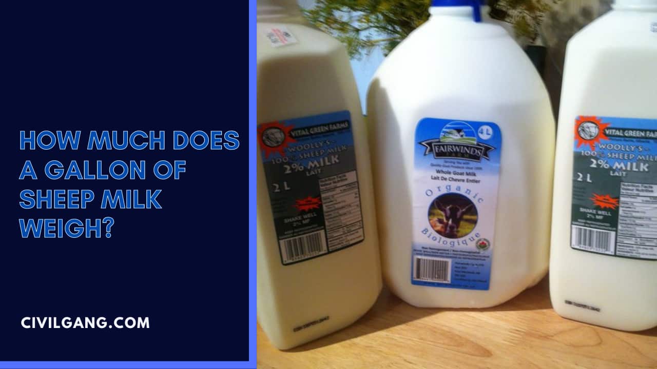 How Much Does A Gallon Of Sheep Milk Weigh?