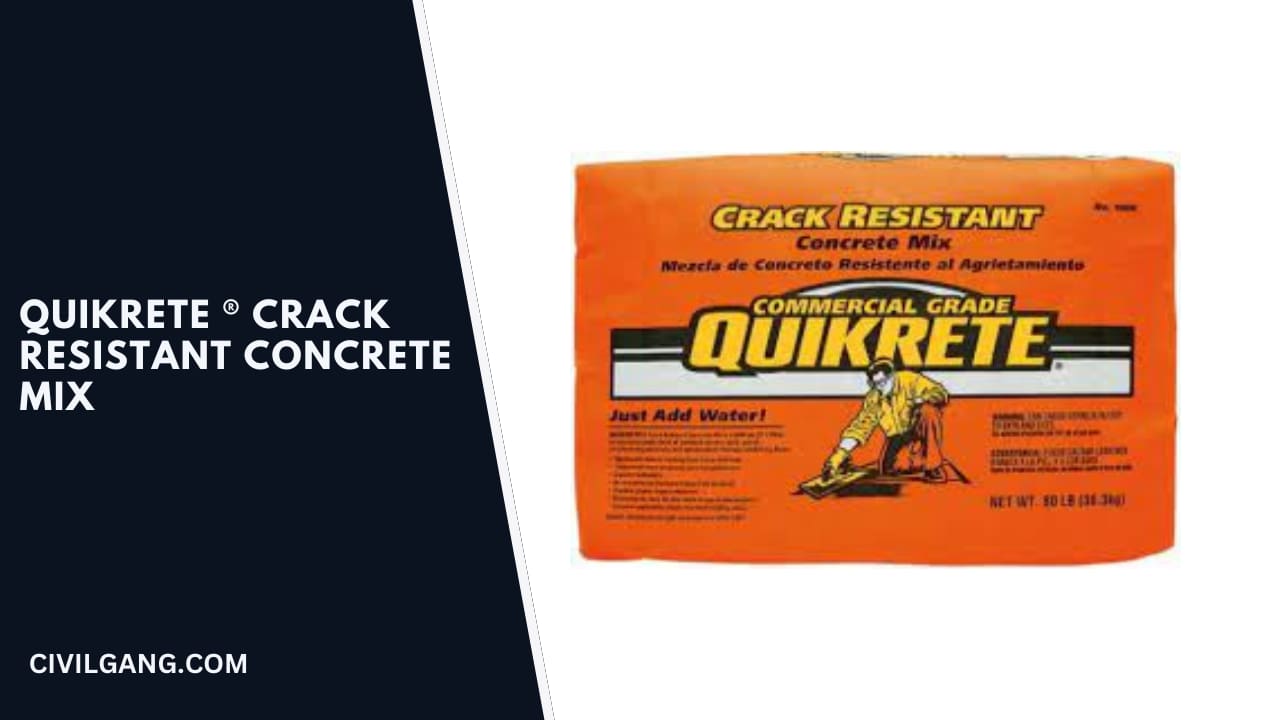 QUIKRETE ® Crack Resistant Concrete Mix