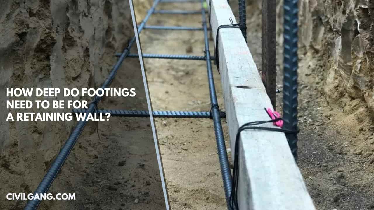 How Deep Do Footings Need To Be for a Retaining Wall?