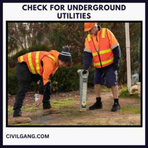 Check for Underground Utilities