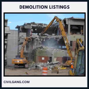 Demolition Listings