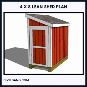 4 x 8 Lean Shed Plan