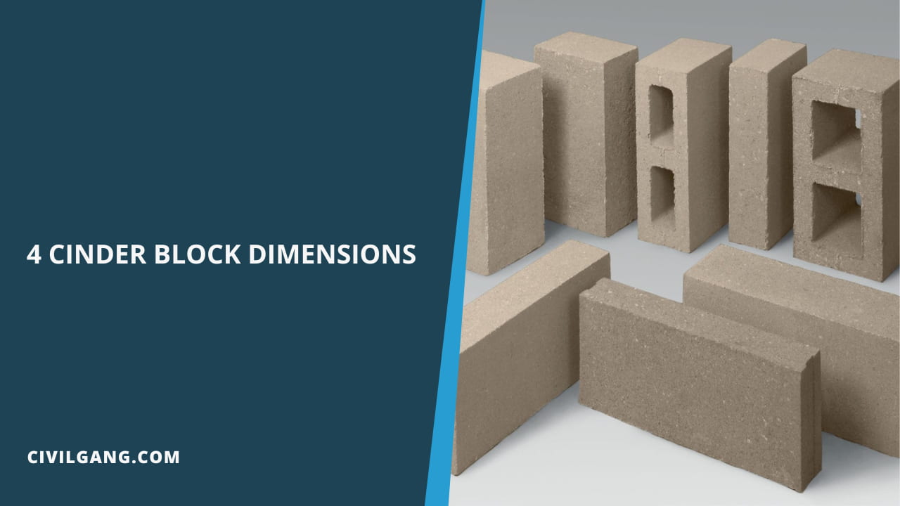4 Cinder Block Dimensions