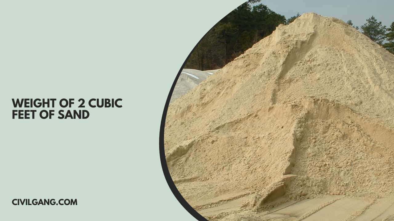 Weight of 2 Cubic Feet of Sand