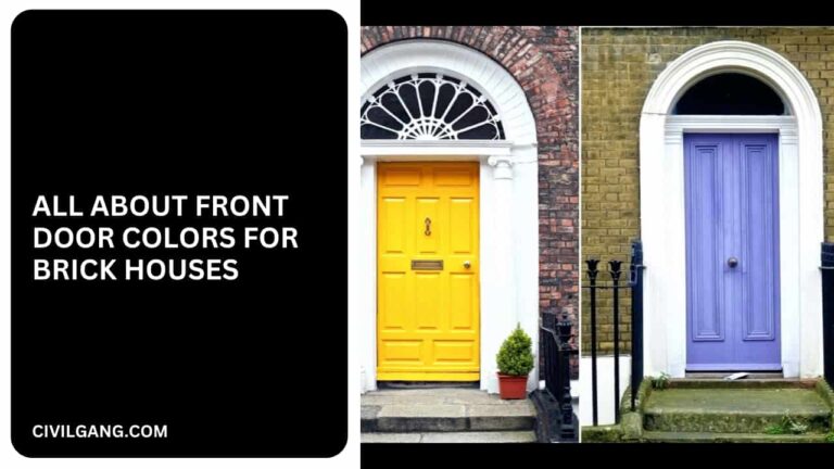 All About Front Door Colors For Brick Houses