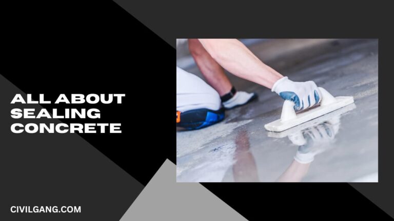 All About Sealing Concrete
