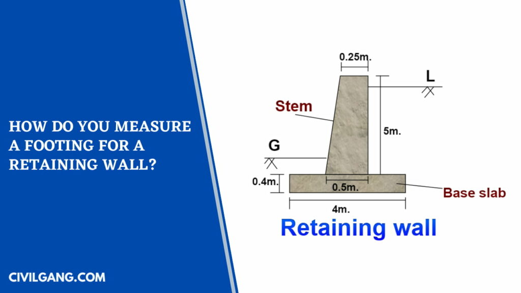 How to Pour Concrete Footings For A Retaining Wall How Do You Measure